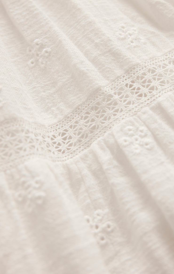 Behati Eyelet Midi Dress - White