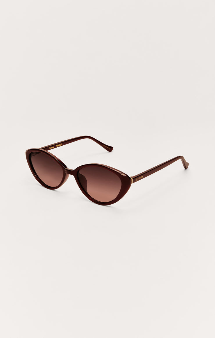Nouveau polarized sunglasses with tea-brown frame and dark brown lenses