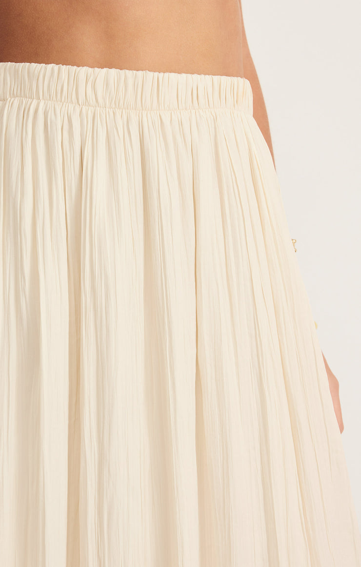 Nicoline Crinkle Midi Skirt - Sandstone
