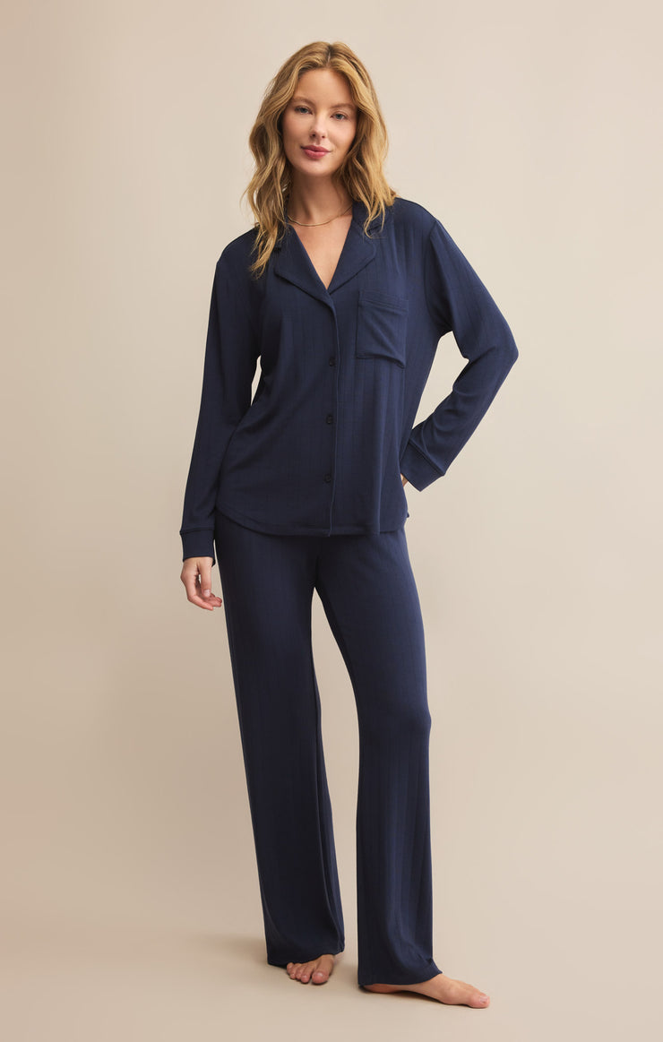 Classique Rib Pant - Eclipse