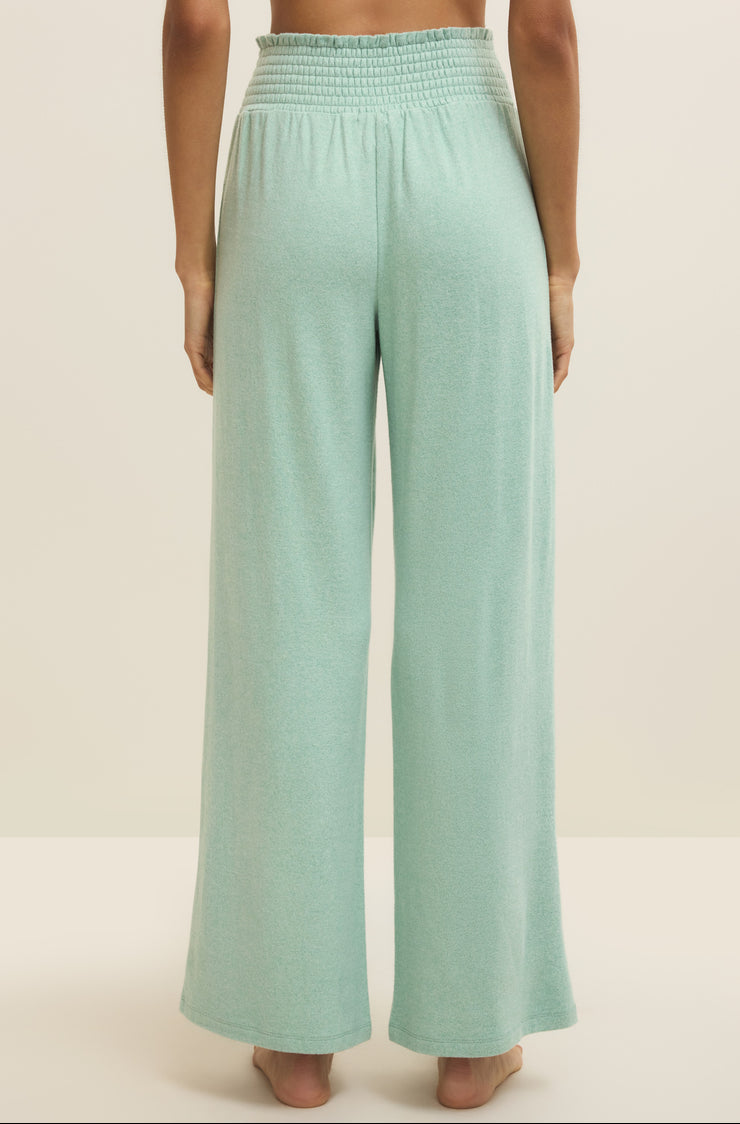 Dawn Smocked Knit Pant - Crystal Green