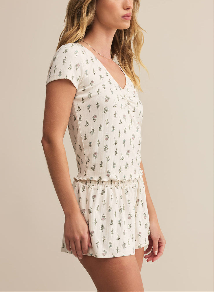 Montana Floral Top - Crystal
