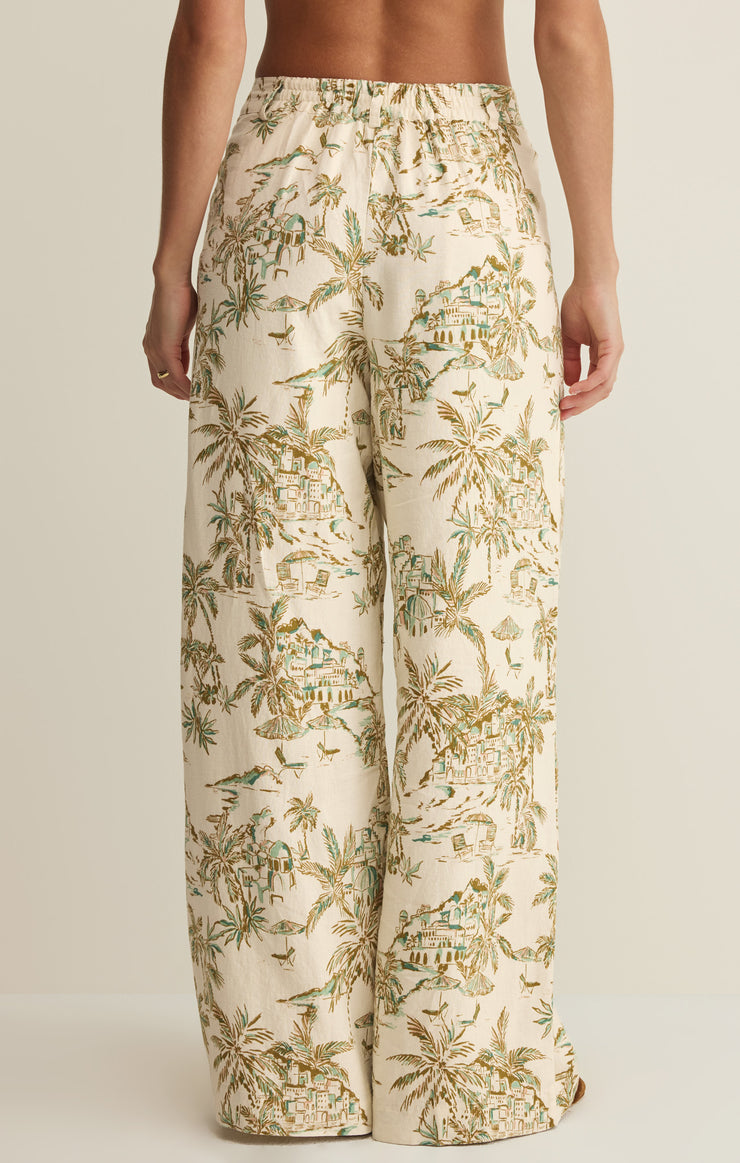 Overlook Tiki Tide Linen Pant - Island Coconut