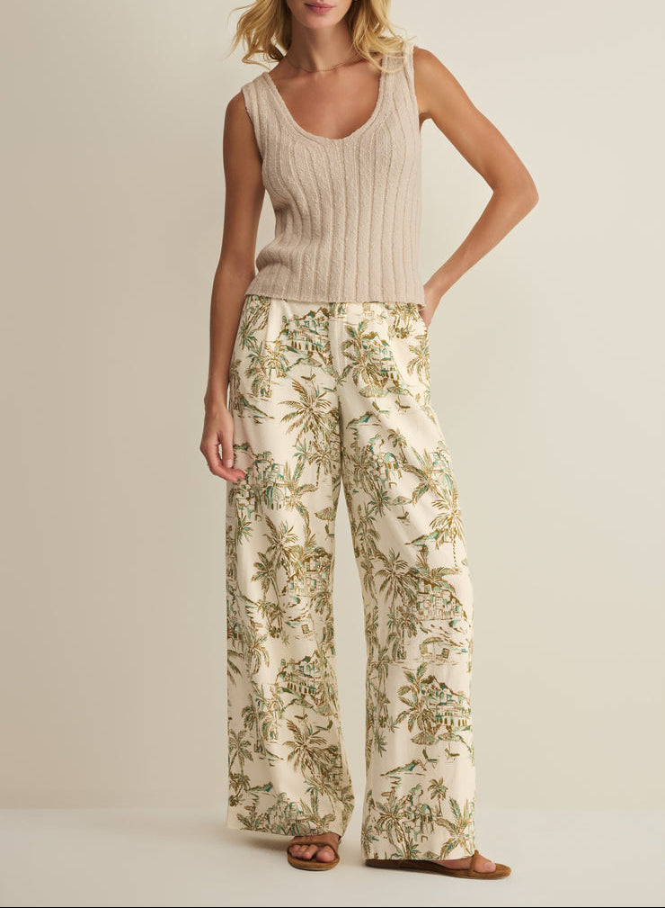 Overlook Tiki Tide Linen Pant - Island Coconut