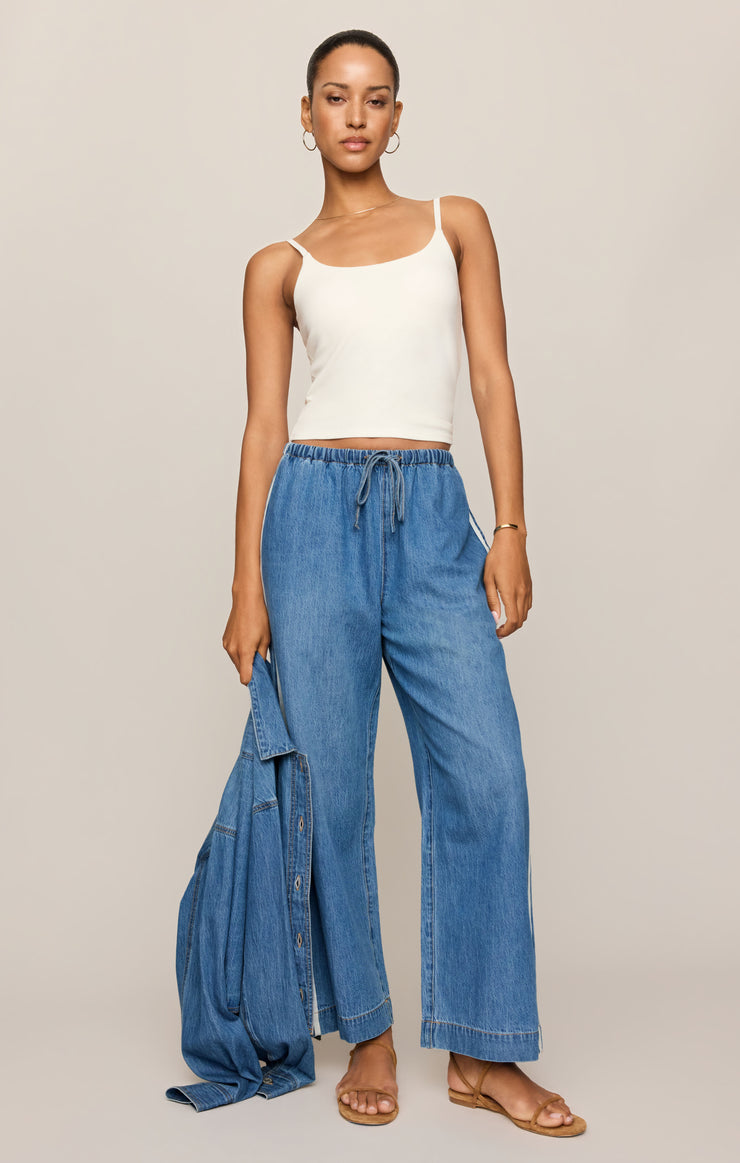 The Sidelines Denim Track Pant - Dreamstate
