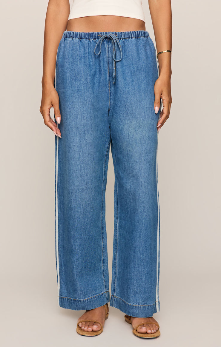 The Sidelines Denim Track Pant - Dreamstate