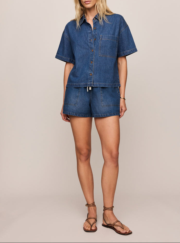 Daycation Denim Utility Short - Deep Water