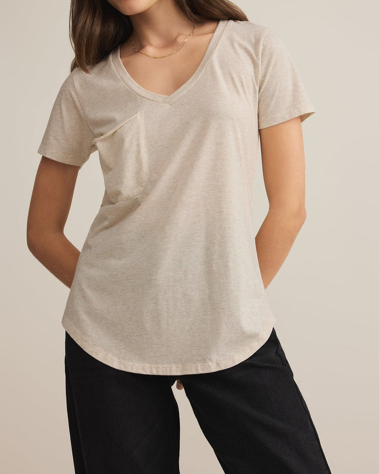 The Pocket Tee - Light Oatmeal Heather