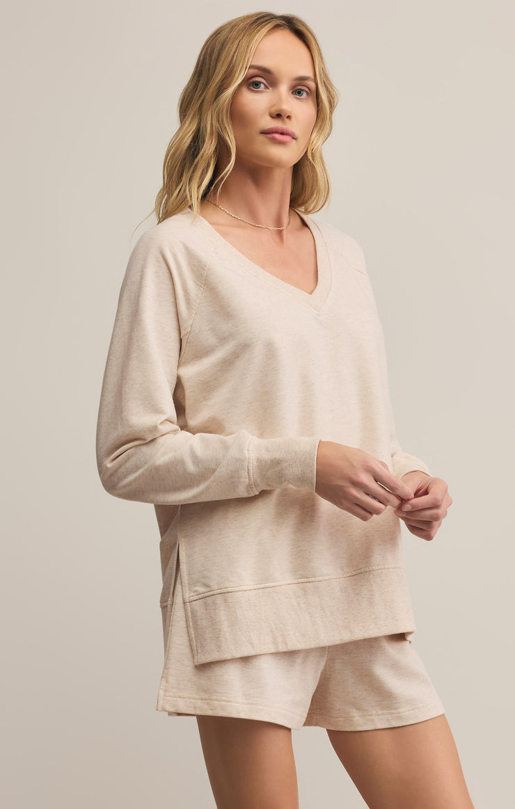 Modern V-Neck Weekender - Light Oatmeal Heather