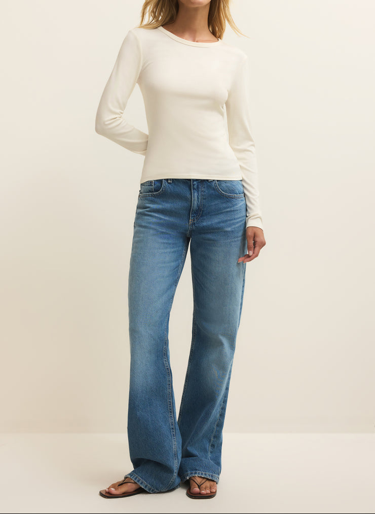 Second Skin Long Sleeve Top - Cloud