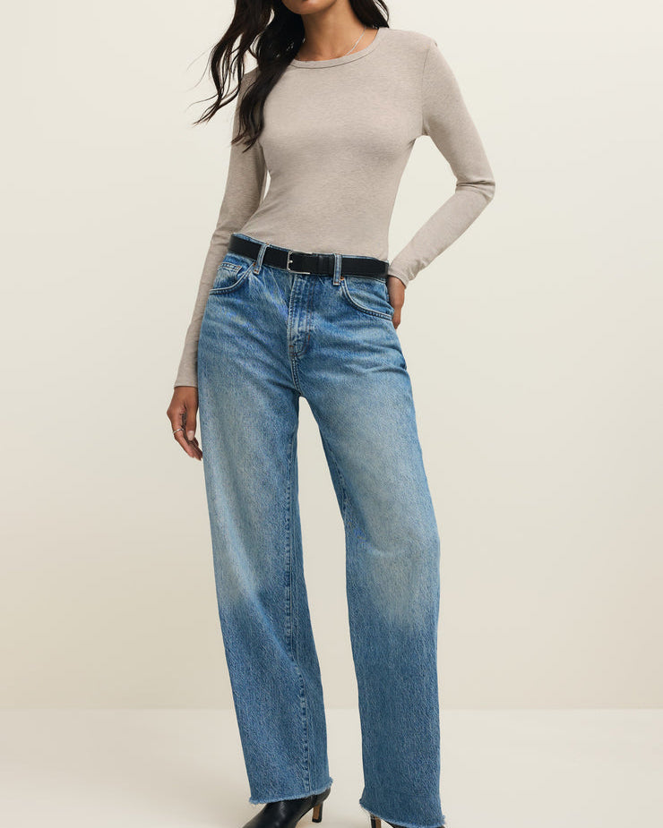 Second Skin Long Sleeve Top - Natural Heather