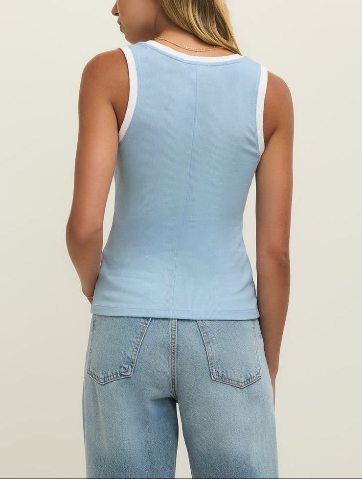 Sirena Contrast Rib Tank - Coast