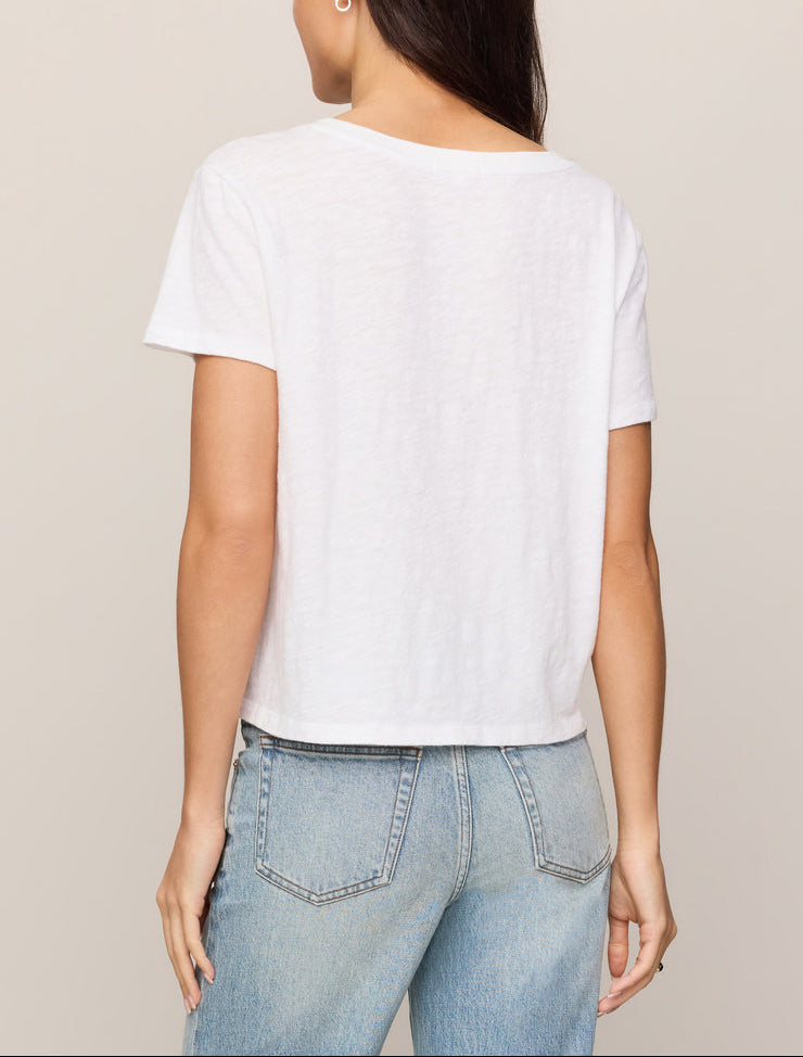 Nomad V Neck Tee - White