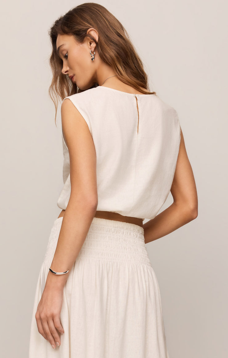 Merit Linen Top - White