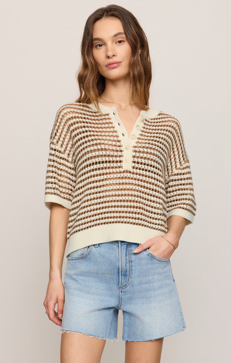 Kylo Striped Sweater - Taro