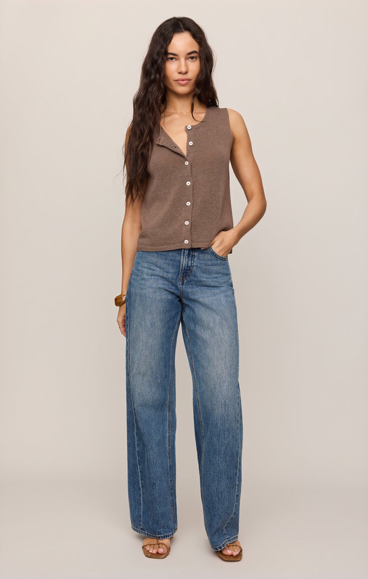 Syd Sweater Vest - Pebble Coast