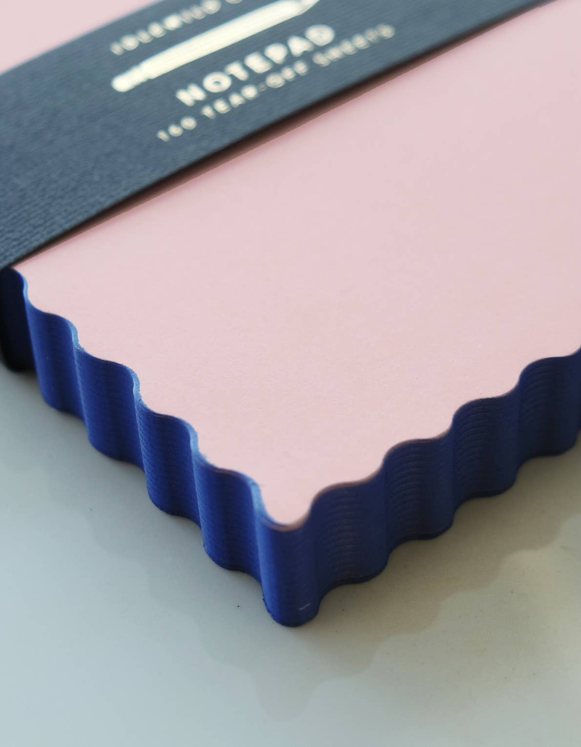 Peach + Indigo Mini Wave Shaped Notepad