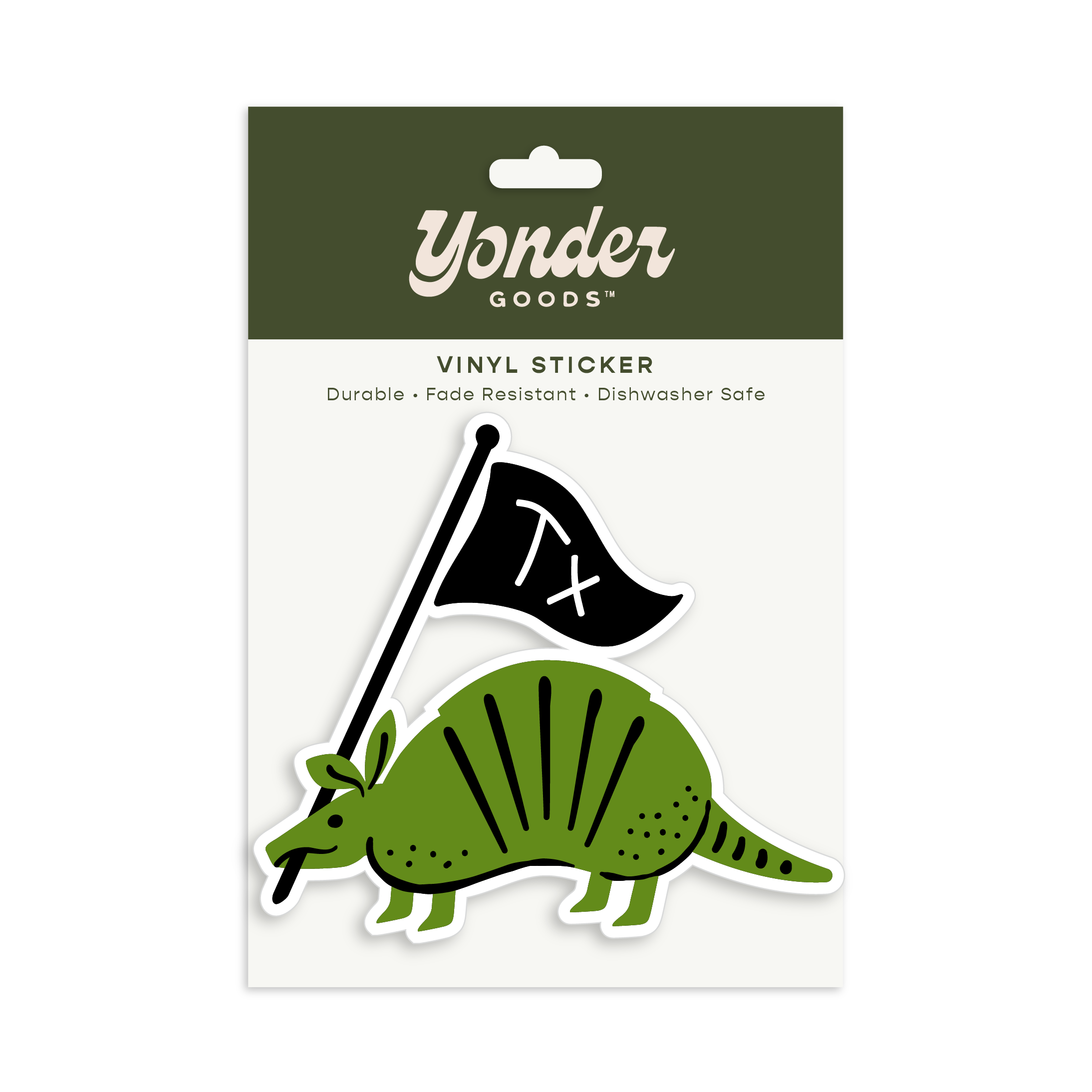 Texas Armadillo Sticker Western Vinyl