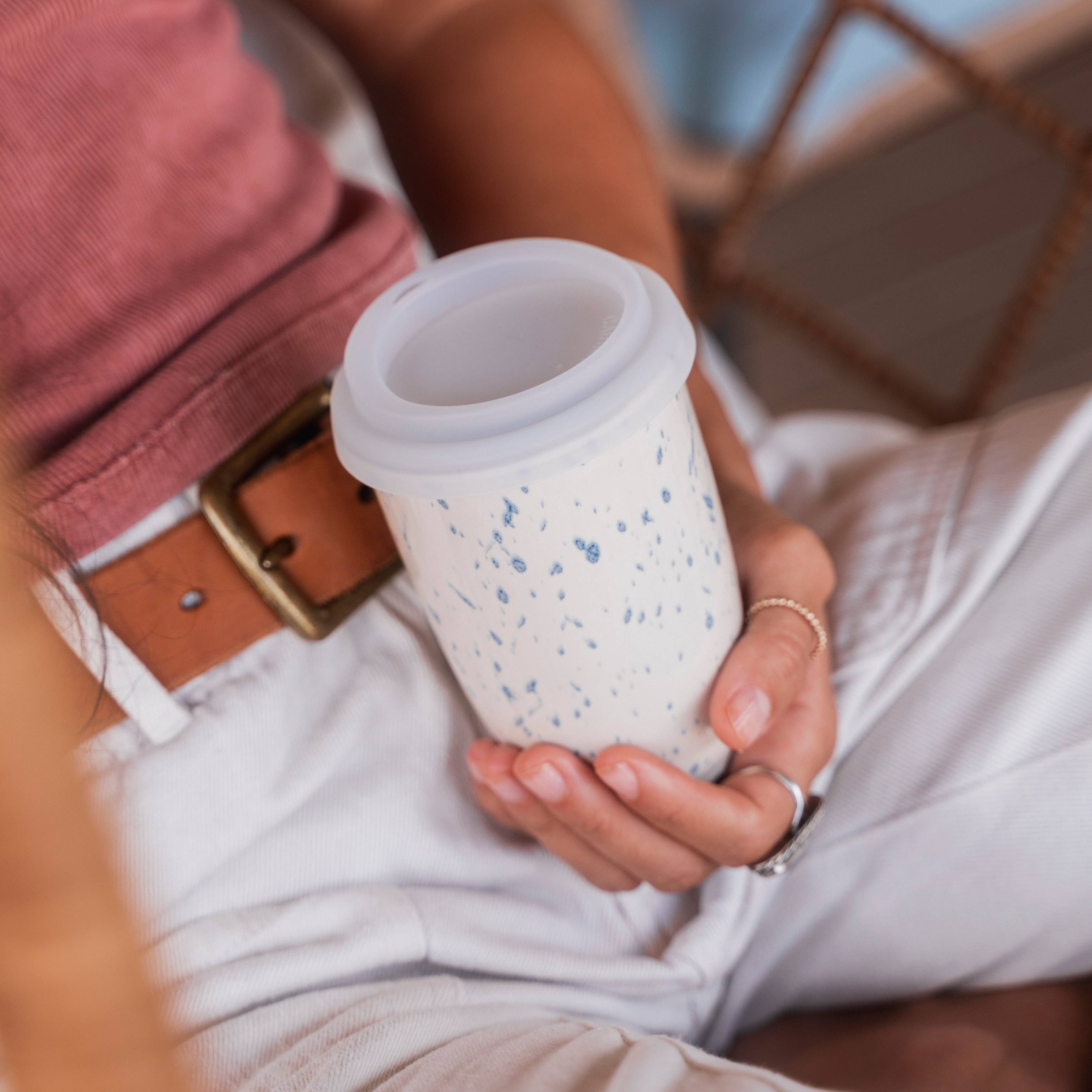 Orchid Ceramic Travel Mug – 16 oz