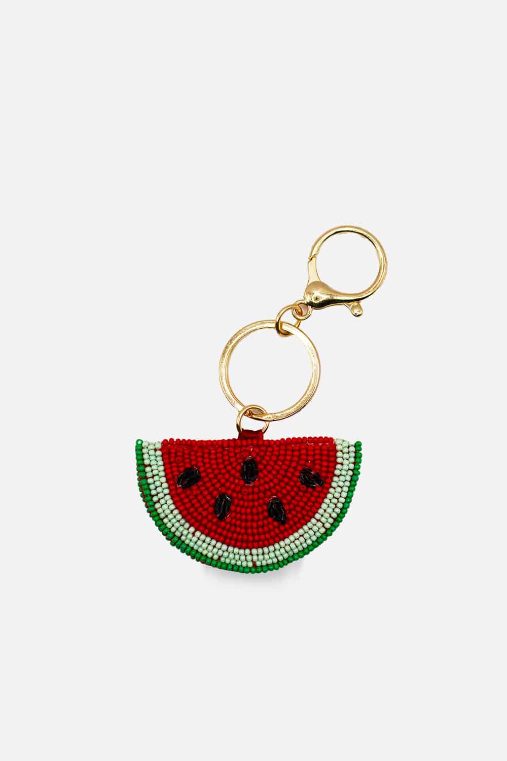 Watermelon Slice Beaded Bag Charm