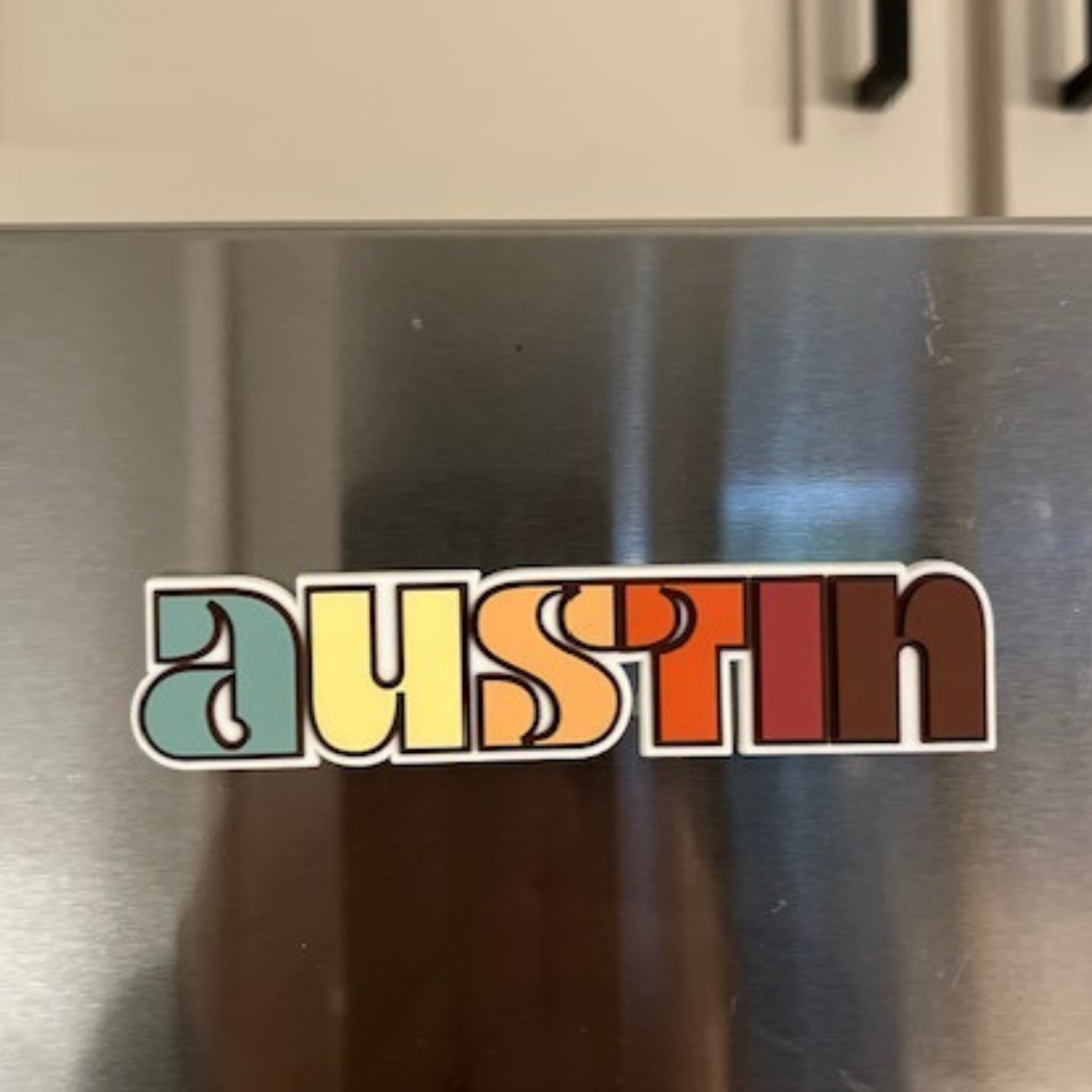Funky Austin Magnet