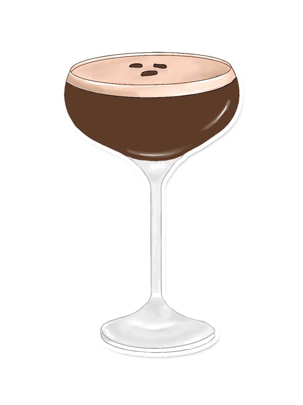 Espresso Martini Vinyl Sticker