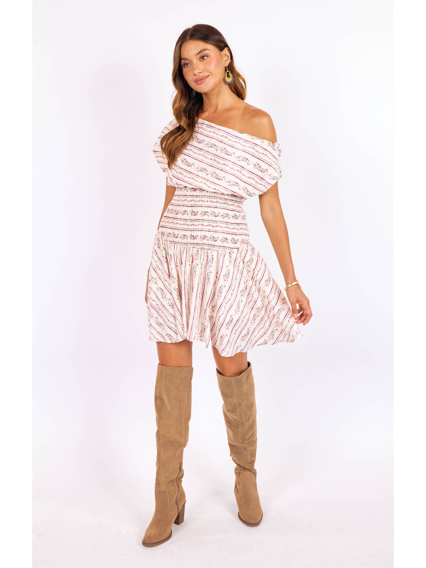 Rosebud Smocked Mini Dress