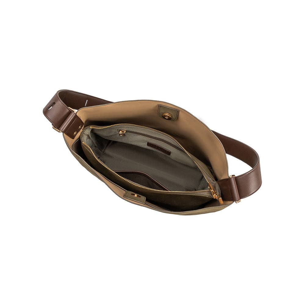 Stormie Olive Vegan Suede Tote Bag