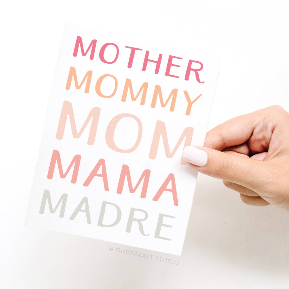 Mother Mommy Mom Mama Madre Greeting Card