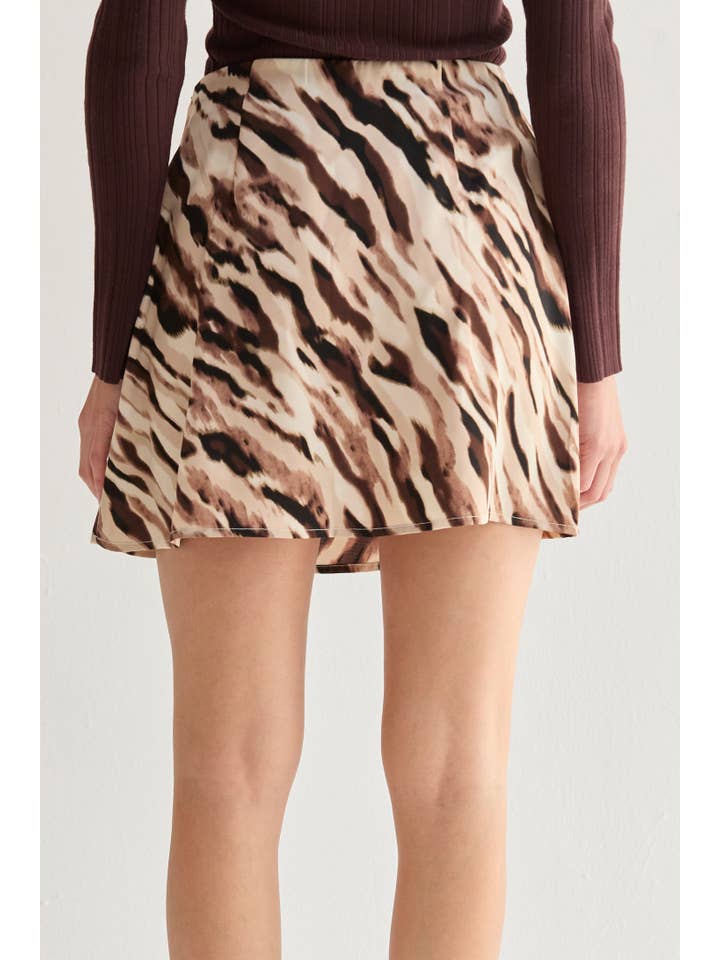 Kira Abstract Print Mini Skirt