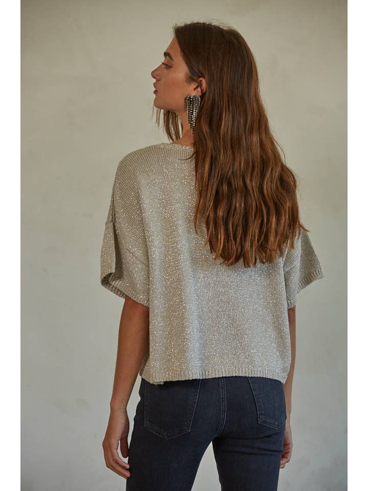 Glistening Light Knit Top