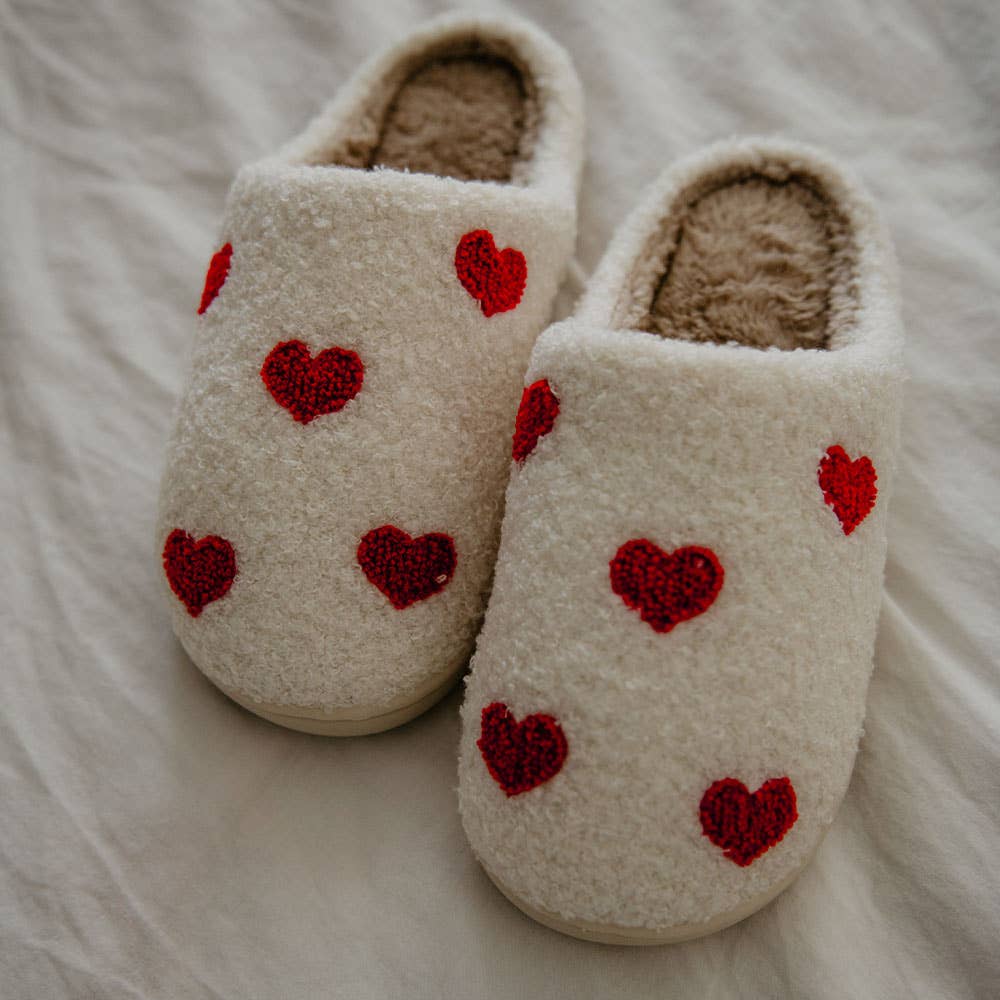 Hearts All Over Valentine's Slippers