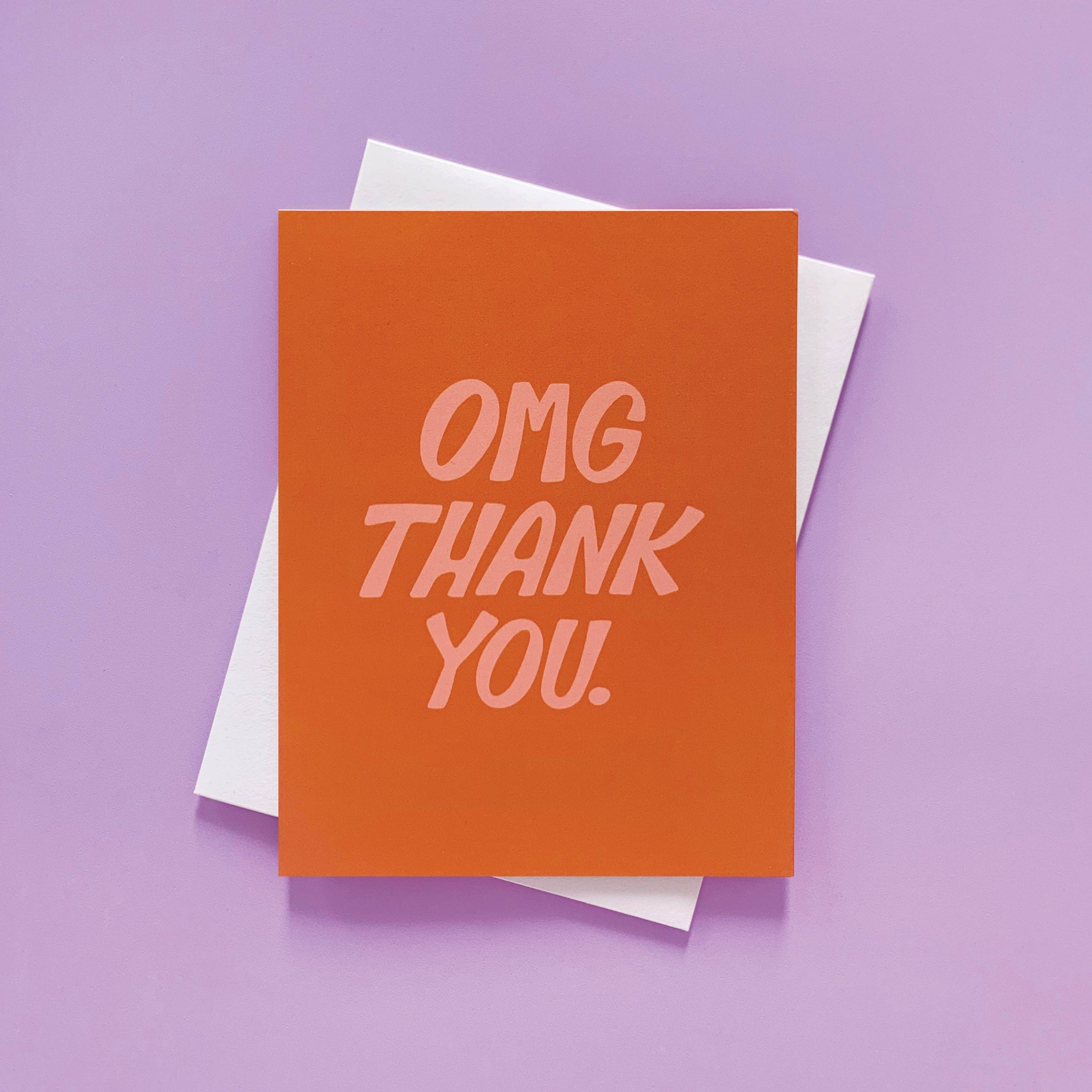 OMG Thank You Gratitude Card
