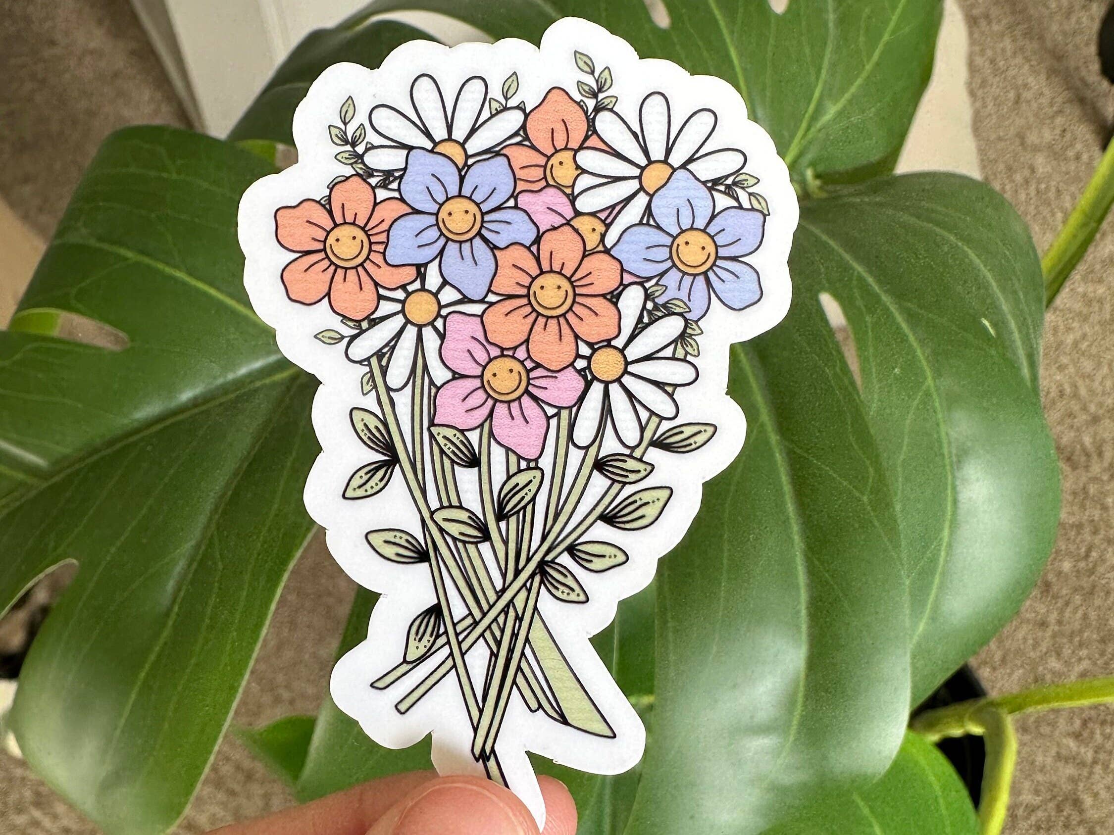 Floral Bouquet Happy Sticker
