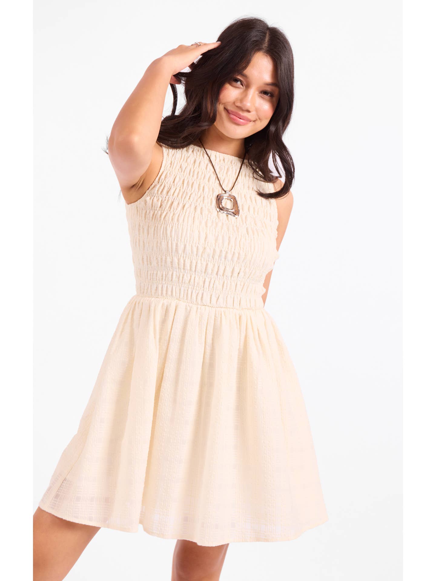 Solace Smocked Mini Dress