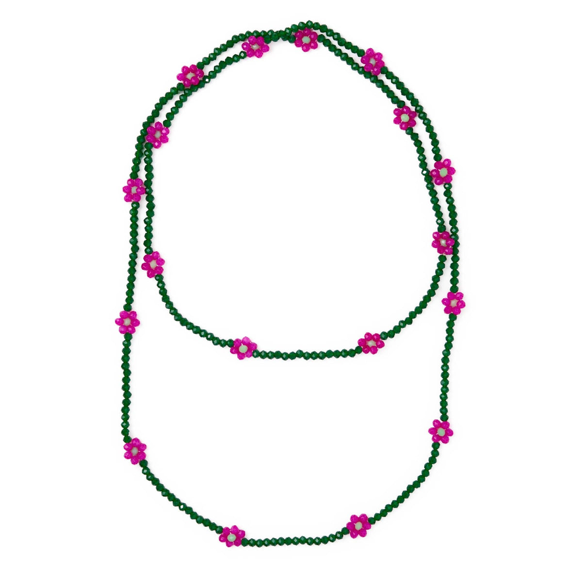 Andie Crystal Beaded Flower Necklace