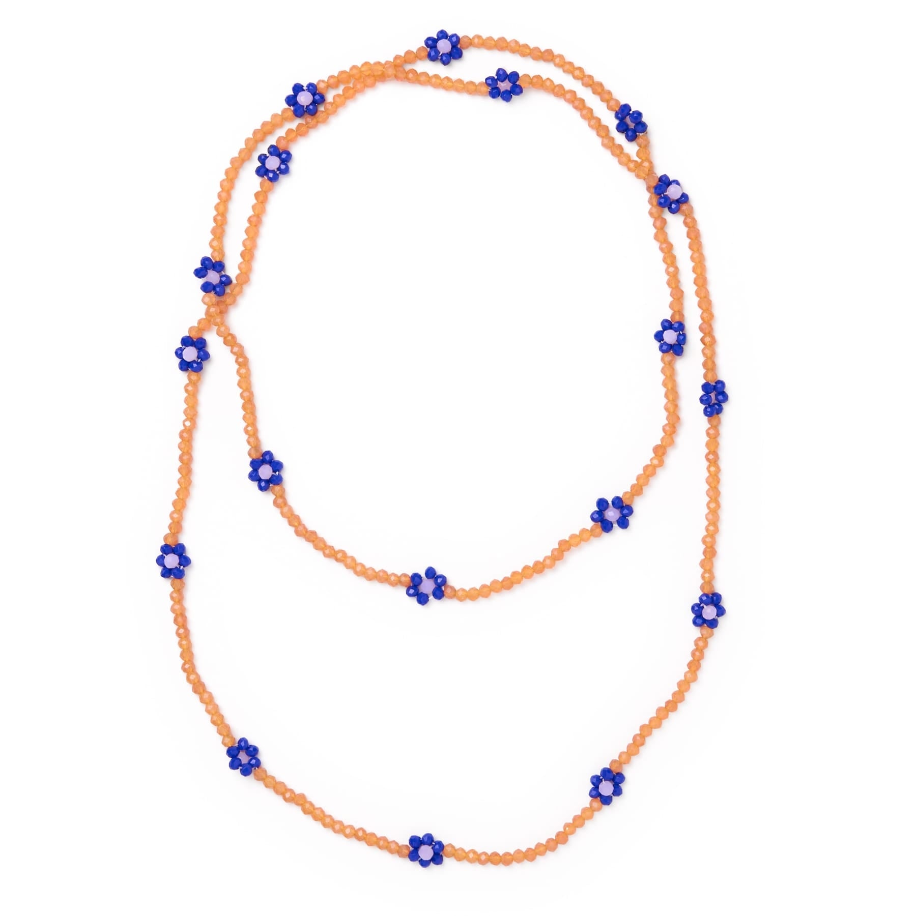 Andie Crystal Beaded Flower Necklace