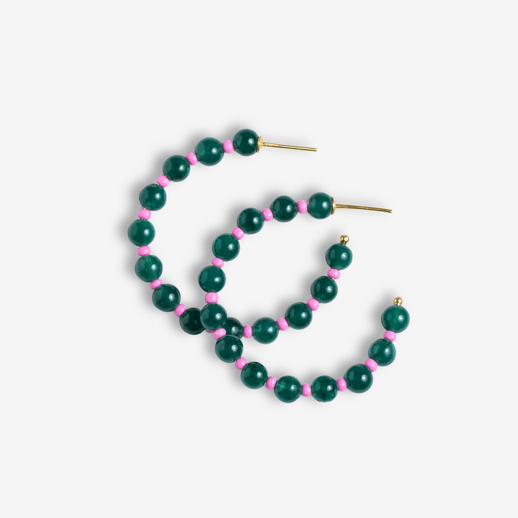 Angela Stone Hoop Earrings