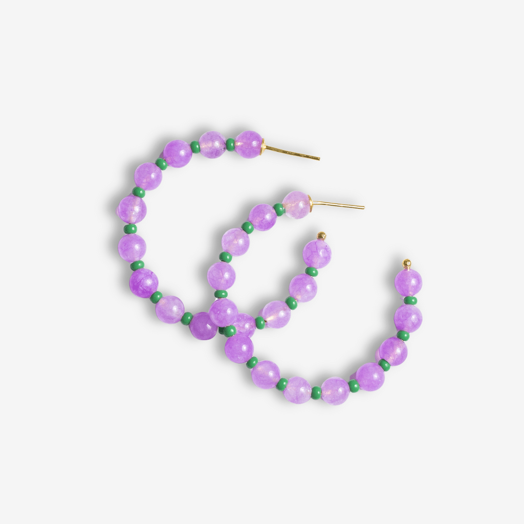 Angela Stone Hoop Earrings