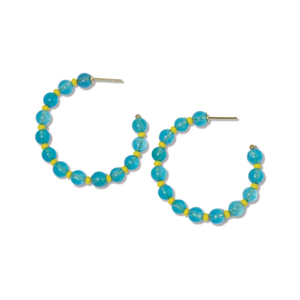 Angela Stone Hoop Earrings