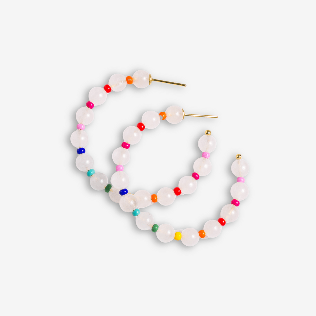 Angela Stone Hoop Earrings