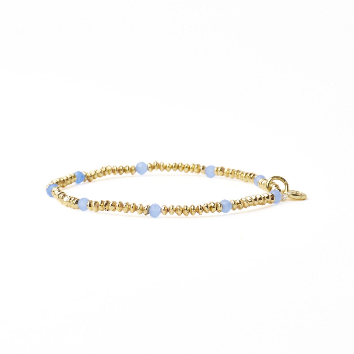 Ashley Small Brass + Crystal Stretch Bracelet