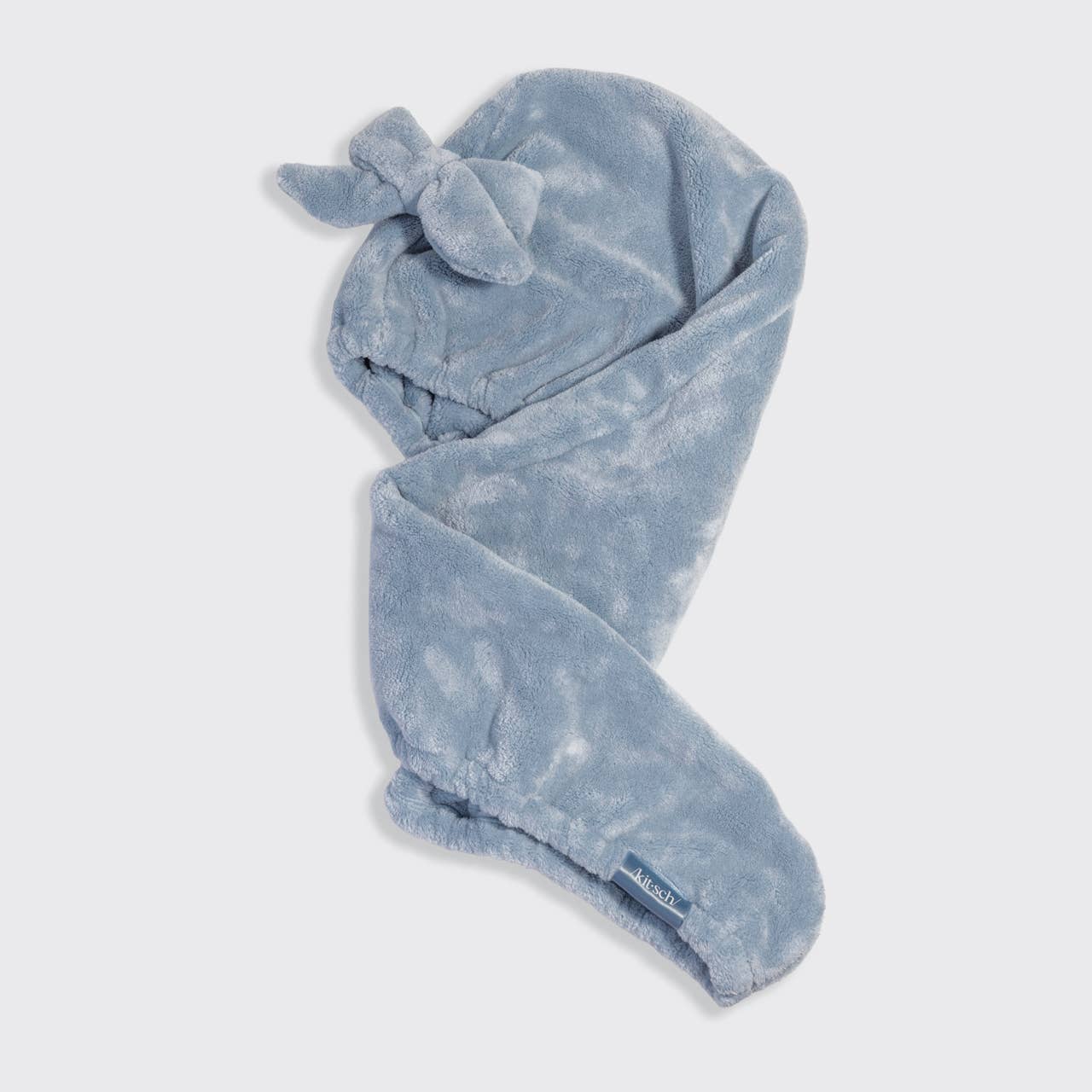 Bow Microfiber Hair Towel Turban - Coastal Blue