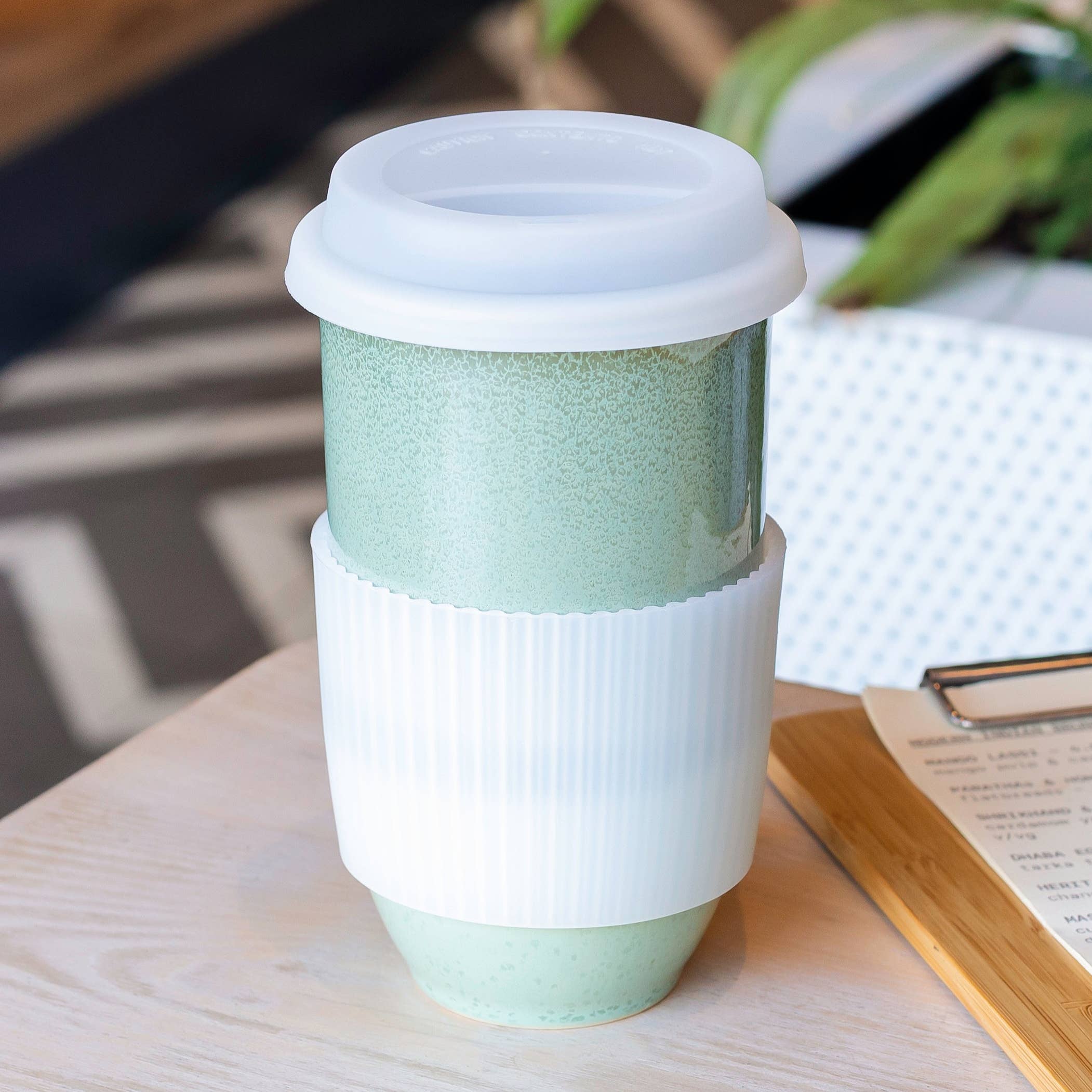 Emerald Ceramic Travel Mug – 16 oz