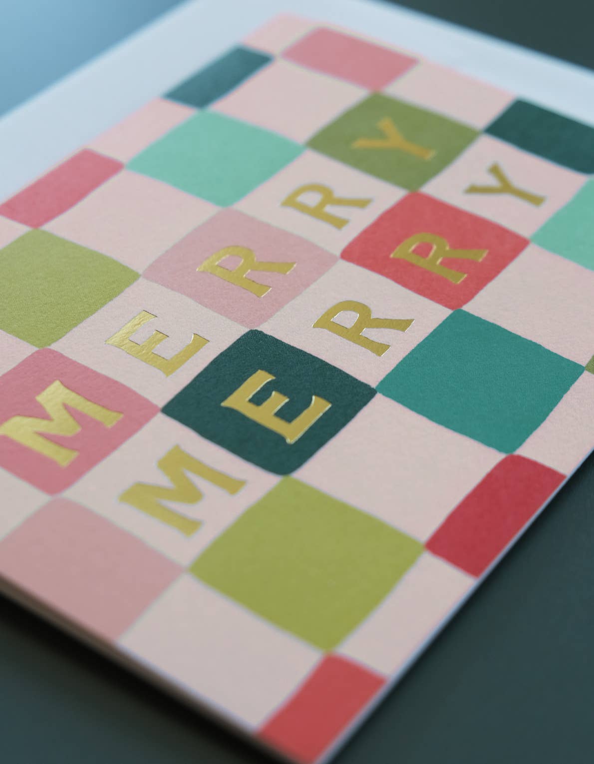 Merry Merry Checks Holiday Greeting Card