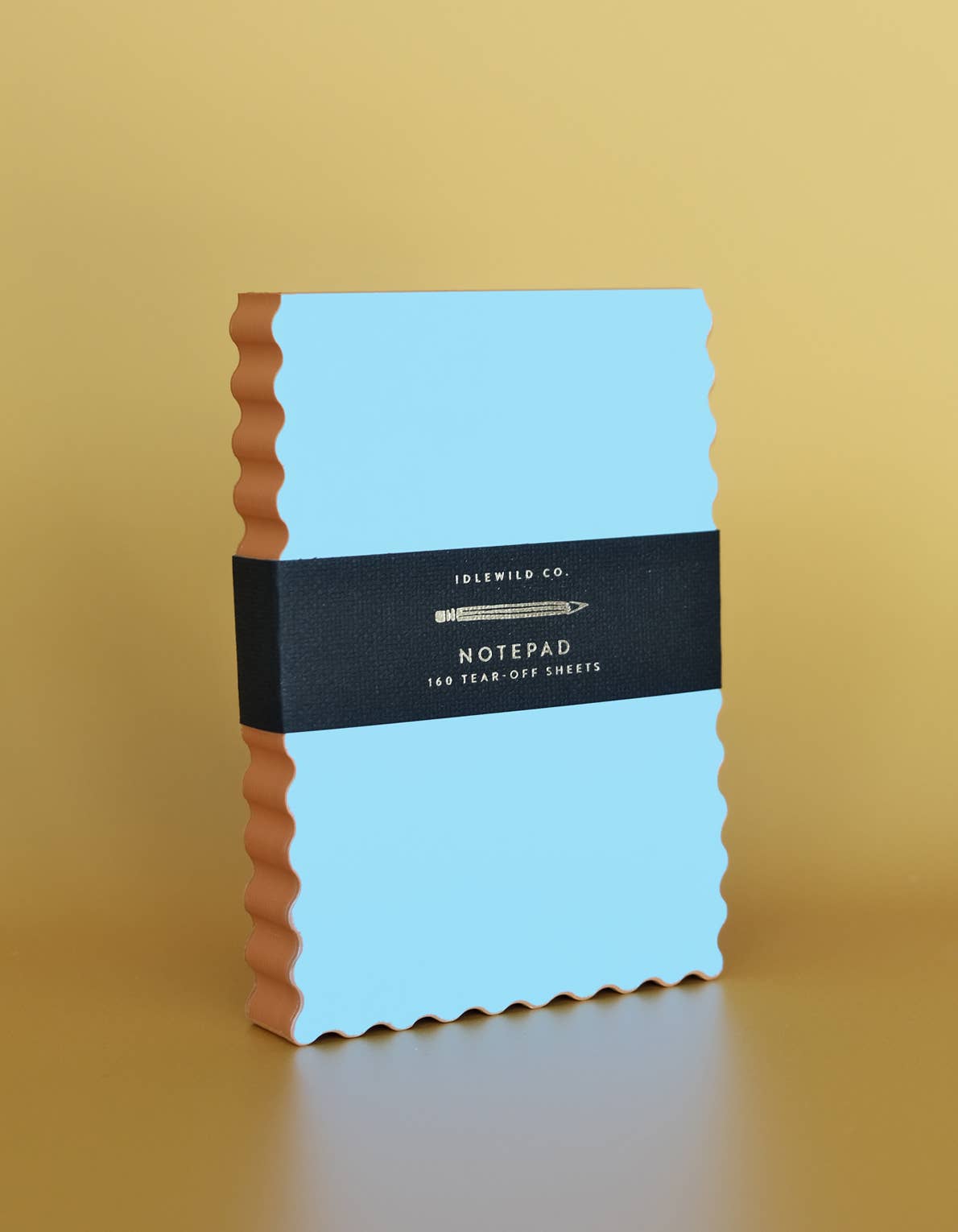 Sky + Tangerine Edge Mini Wave Shaped Notepad