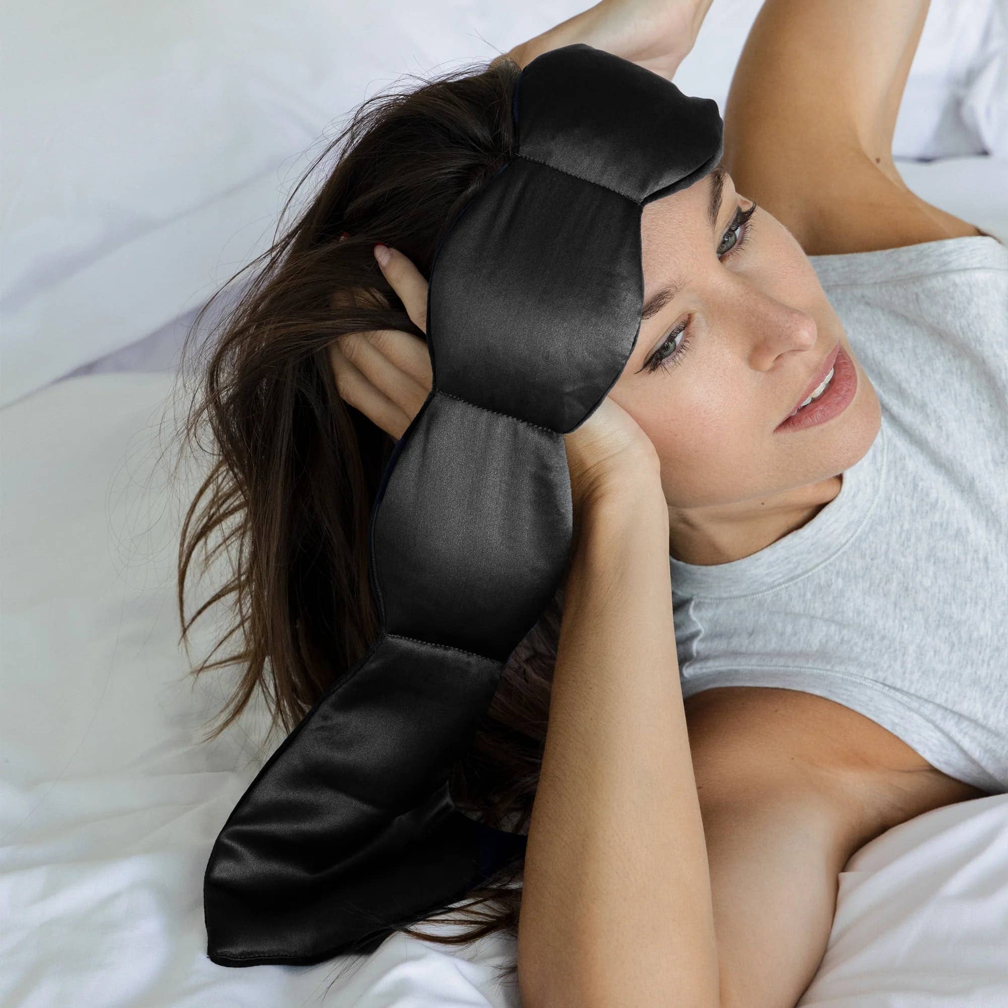 Silk Weighted Sleep Mask- Noir - Eye Mask
