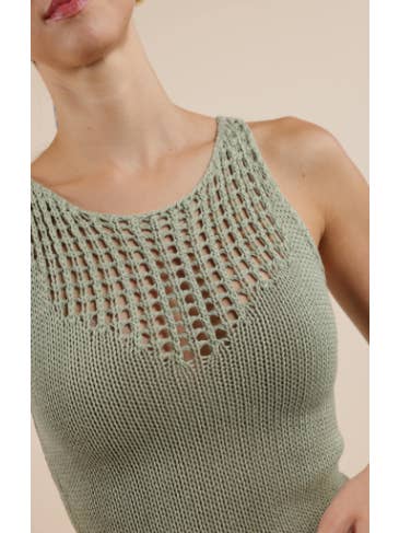 The Breeze Open Knit Sweater Dress