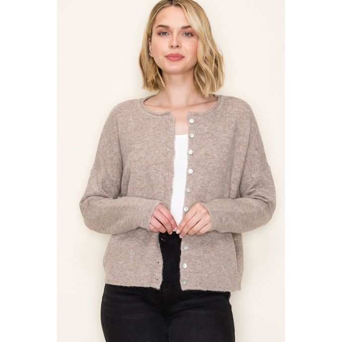 Crisp Air Cardigan - Mocha