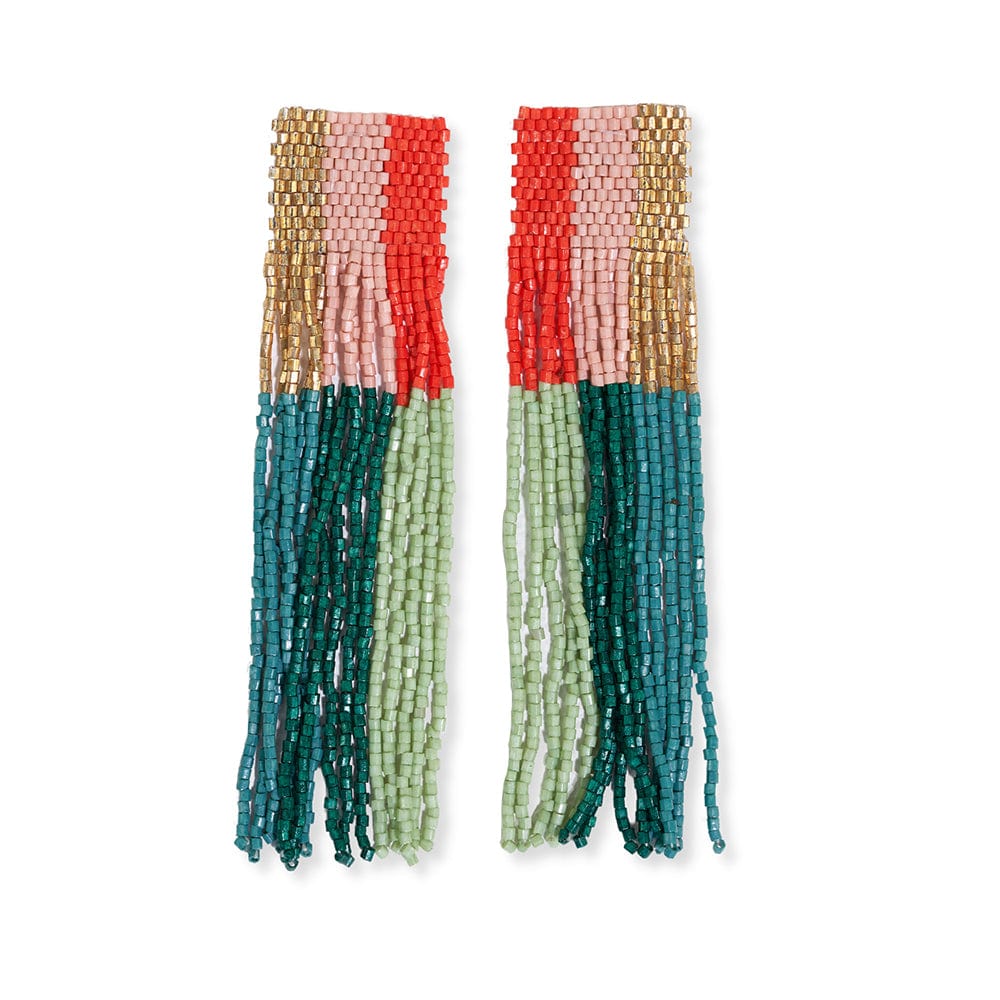 Belle Beaded Fringe Earrings